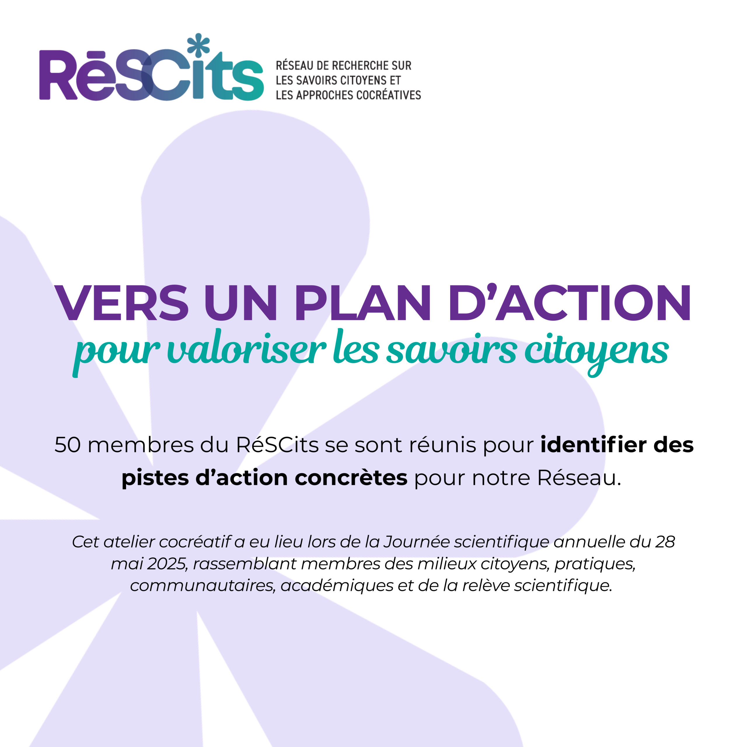 Plan d&rsquo;action Journée scientifique annuelle 2025